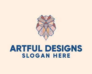 Geometric Animal Owl logo design