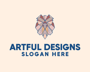 Geometric Owl Bird logo design