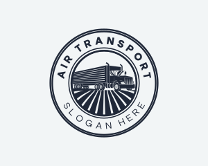 Import Logistics Truck Transportation logo design