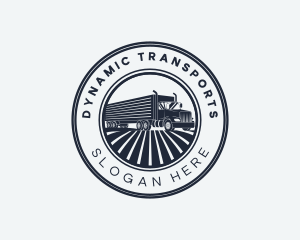 Import Logistics Truck Transportation logo design