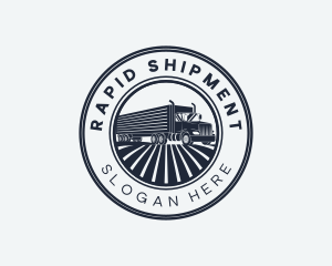 Import Logistics Truck Transportation logo design