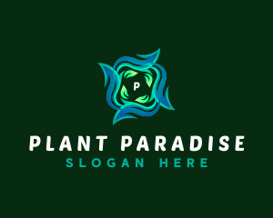 Organic Leaves Plant logo design