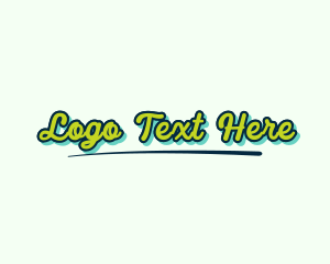Brand - Comic Retro Handwriting logo design