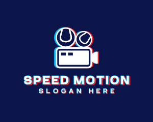 Glitchy Sports Vlogger logo design