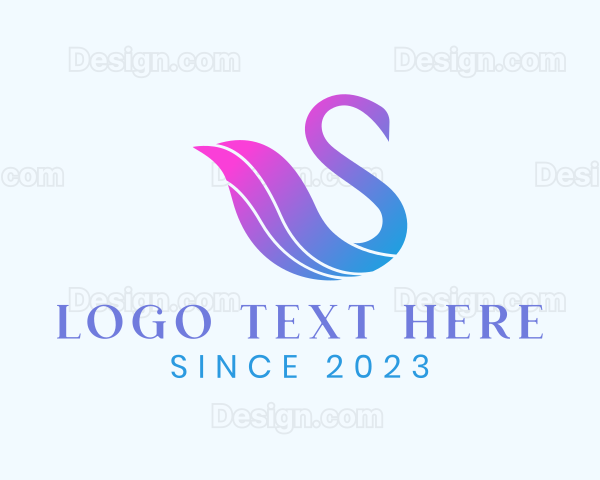 Swan Beauty Letter S Logo