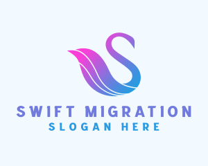 Swan Beauty Letter S  logo design