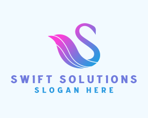 Swan Beauty Letter S  logo design