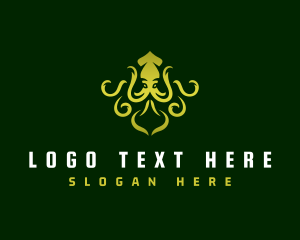Monster Squid Creature logo
