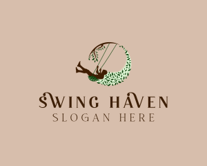 Child Branch Swing logo design