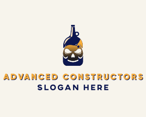 Skull Liquor Bar  logo design