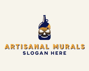 Skull Liquor Bar  logo design