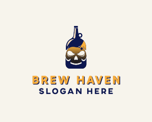 Skull Liquor Bar  logo design