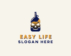 Skull Liquor Bar  logo design