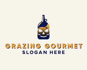 Skull Liquor Bar  logo design