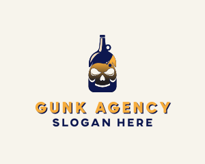 Skull Liquor Bar  logo design