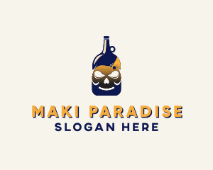 Skull Liquor Bar  logo design