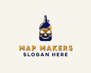 Skull Liquor Bar  logo design