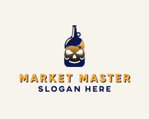 Skull Liquor Bar  logo design