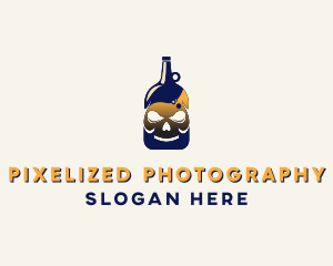 Skull Liquor Bar  logo design