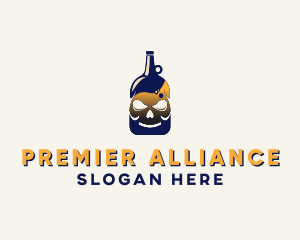 Skull Liquor Bar  logo design