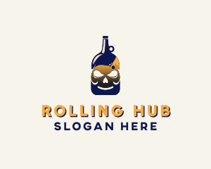 Skull Liquor Bar  logo design