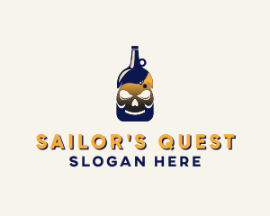 Skull Liquor Bar  logo design