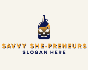 Skull Liquor Bar  logo design