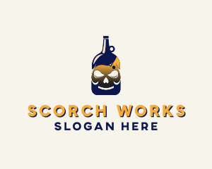 Skull Liquor Bar  logo design