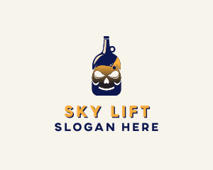 Skull Liquor Bar  logo design