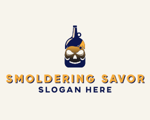 Skull Liquor Bar  logo design