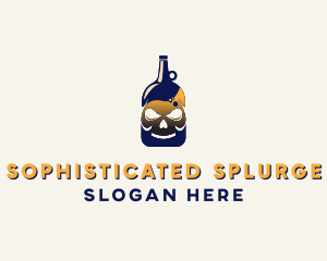 Skull Liquor Bar  logo design