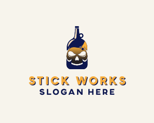 Skull Liquor Bar  logo design