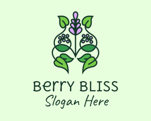 Lavender Flower Leaves logo