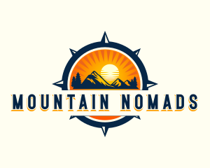 Compass Mountain Peak logo design