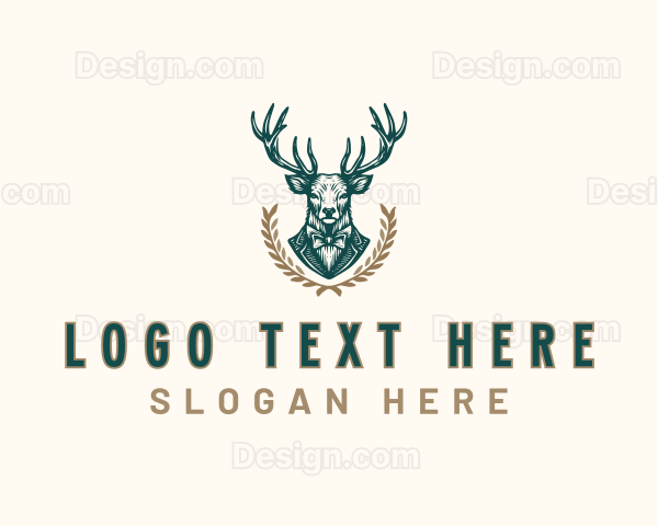 Victorian Deer Antlers Logo