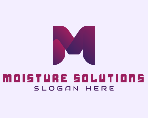 Purple Startup Letter M logo design