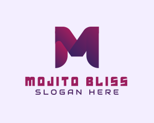 Purple Startup Letter M logo design