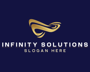 Wave Infinity Loop logo design