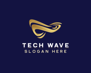 Wave Infinity Loop logo design