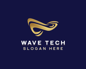 Wave Infinity Loop logo design