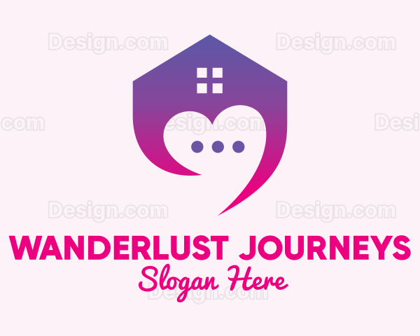 Lovely Home Chat Messaging Logo