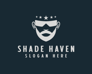 Man Beard Sunglasses logo design