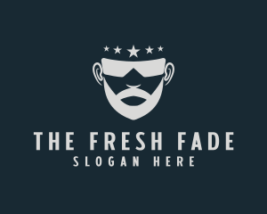 Man Beard Sunglasses logo design