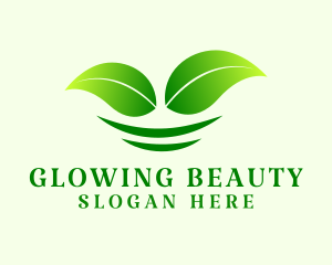 Organic Gardening Leaves Logo