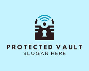 Wifi Lock Protection logo design