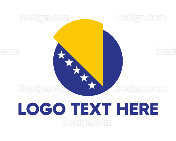 Bosnia & Herzegovina Flag Logo