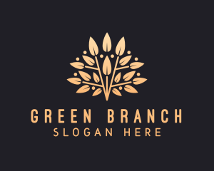 Golden Leaves Branch logo design