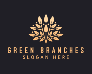 Golden Leaves Branch logo design