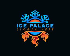 Fire Ice HVAC logo design