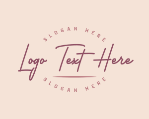 Red Fashion Cursive Logo